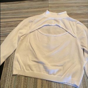 White slit long sleeve